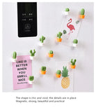 6Pcs/Set 3D Cute Succulent Plant Magnet Message Sticker for Kitchen Refrigerator Magnet Button Cactus decoration accessories