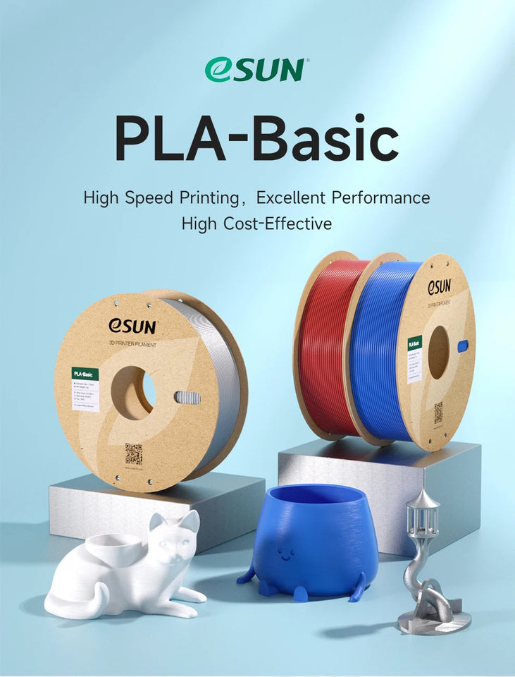 eSUN High Speed PLA 3D Filament 1KG 1.75MM Basic PLA 3D Printer Filament For Bambu Lab PLA-Basic Filament Upgraded PLA Filament