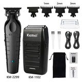 Kemei Electric Hair Clipper Kit Men's Hair Trimmer Machine Professional Hair Cutting Machine Clipper KM-2296 KM-2299 KM-1102
