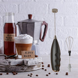 2025 New Stylish Multifunctional Handheld Electric Mixer  Battery Operated Dual-head Whisk for Cappuccino, Matcha, Eggs, Lattes
