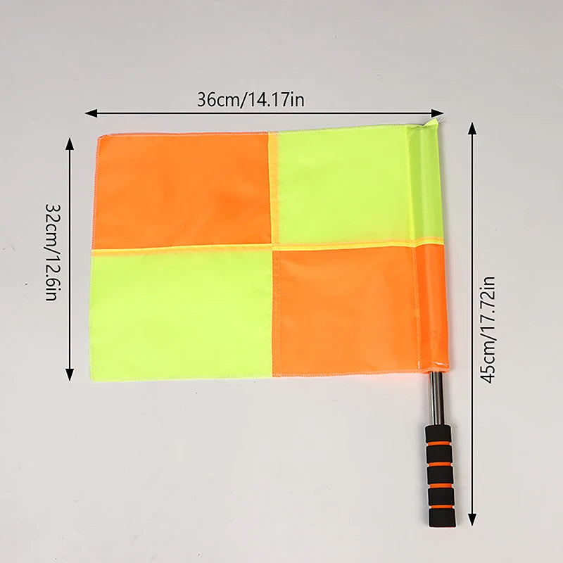 2PCS Soccer Training  Referee Flag For Fair Play Sports Match Football Rugby Hockey Training Linesman Flags