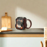 Stainless Steel Musical Instrument Coffee Mug Ornament Durable Guitar Style Water Cup Easy To Clean Comfortable Handle