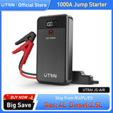 UTRAI Car Jump Starter 1000A Battery Charger 8000mAh Emergency Power Bank Booster with LED Lighting Starting Device for 12V Cars