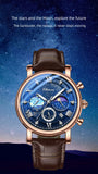 CHENXI Watches Luxury Men Waterproof Star Luminous Watch For Man High Quality Quartz Chronograph Leather Wristwatches Clock Male