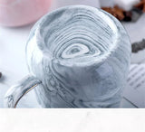 Nordic Ins Style Ceramic Mug Marbled  Gold Rim Coffee Cup Oatmeal Breakfast Cup Valentine's Day present Couple water cups