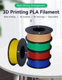 KINGROON 10KG PLA/PETG Filament 1.75mm Black White Gray 3D Printer Filament No Bubbles Plastic 10 Rolls Wholesale