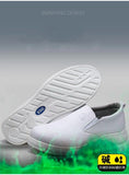 New microfiber leather PU sole anti-static white protective anti-smash anti-puncture safety shoes breathable non-slip work shoes