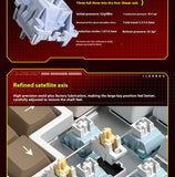 LEOBOG Hi75C Mechanical Keyboard 3Mode/Wired kit Hot Swap With Knob RGB Aluminium Alloy Gasket Hi75C Keyboard Kit PC Custom Gift