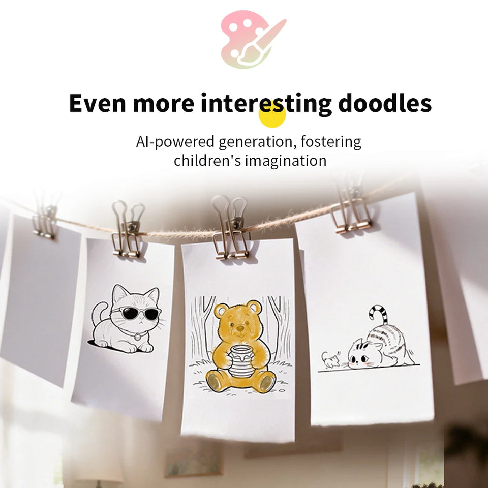 AI printer voice control AI generates images for instant printing of high-definition photos Thermal printer convenient printer