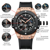 CHENXI Top Brand Luxury Watches for Mens Creative Fashion Luminous Dial with Chronograph Clock Male Casual Wristwatches
