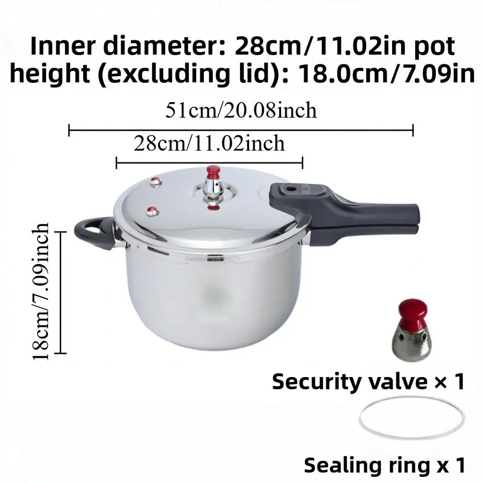 Stainless steel pressure cooker,commercial and household use, multiple specifications,suitable for electric stove and gas stove.