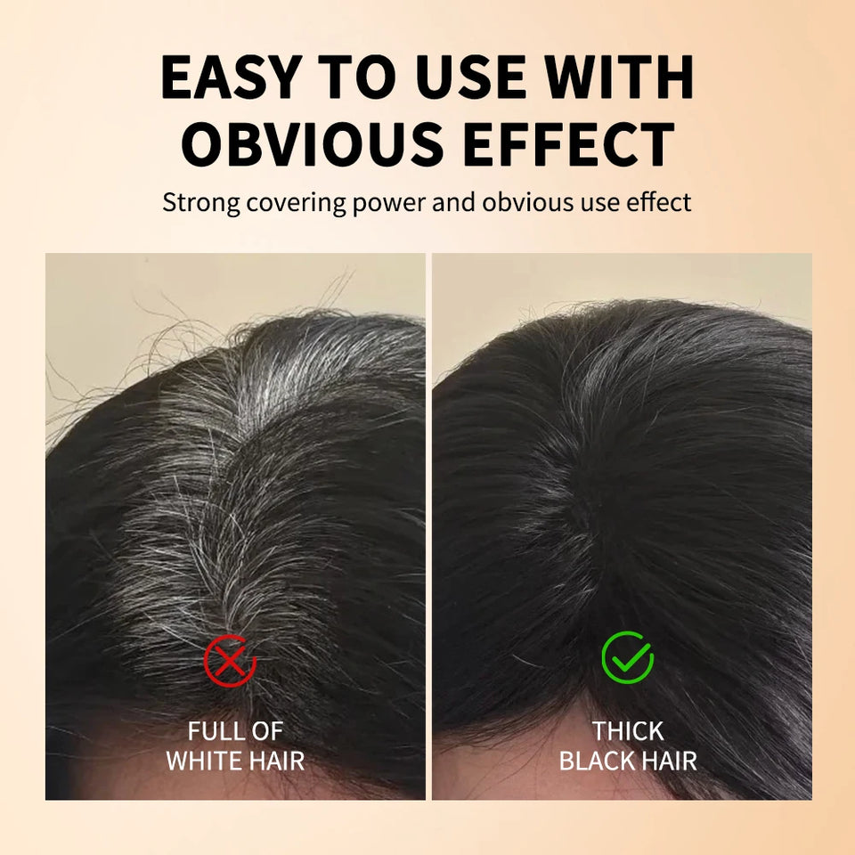 2in1 Hair Dye Stick with Comb Black Brown Coffee Long Lasting Temporary Hair Coloring Covered White Hairs Hairline Pen Washable