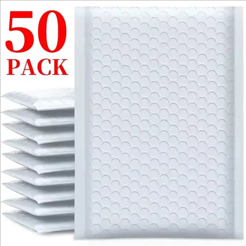10-50Pack Kraft Bubble Mailers Self-Sealing Paper Envelopes Waterproof Cushioned Padded Foam Shipping Bags for Packaging
