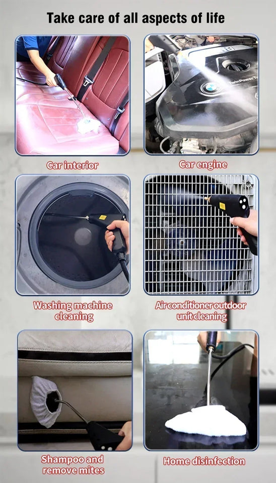 Portable Handheld Steam Cleaner Multifunctional High Presssure Steam Cleaning machine For Air Conditioner Kitchen Hood Car 220V