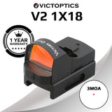 VictOptics V2 1x18 Red Dot Sight Hunting Riflescope Collimator Scope Fits Airsoft .223 5.56mm With 21mm 20mm Weaver Mount