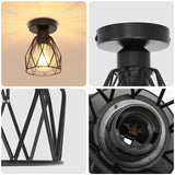 Nordic Simple Restaurant Lamp Postmodern Creative Art Personality Diamond Bar Bedroom Restaurant Entrance Ceiling Lamp