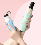 Women's Umbrella Lace Fashion Folding Umbrella Sunshade Umbrella Wind and Rain Resistance Travel Foldable Portable Student Gift