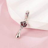 Red Series 925 Sterling Silver Koi Firecracker Dragon Heart Mushroom Coffee Machine Charm Fit DIY Bracelet Necklace Niche Gifts