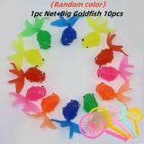 Children's 10Pcs/Set Kawaii Simulation Rubber Goldfish Baby Bath Water Play Games Toys for Kids Toddlers Bathing Shower Gifts