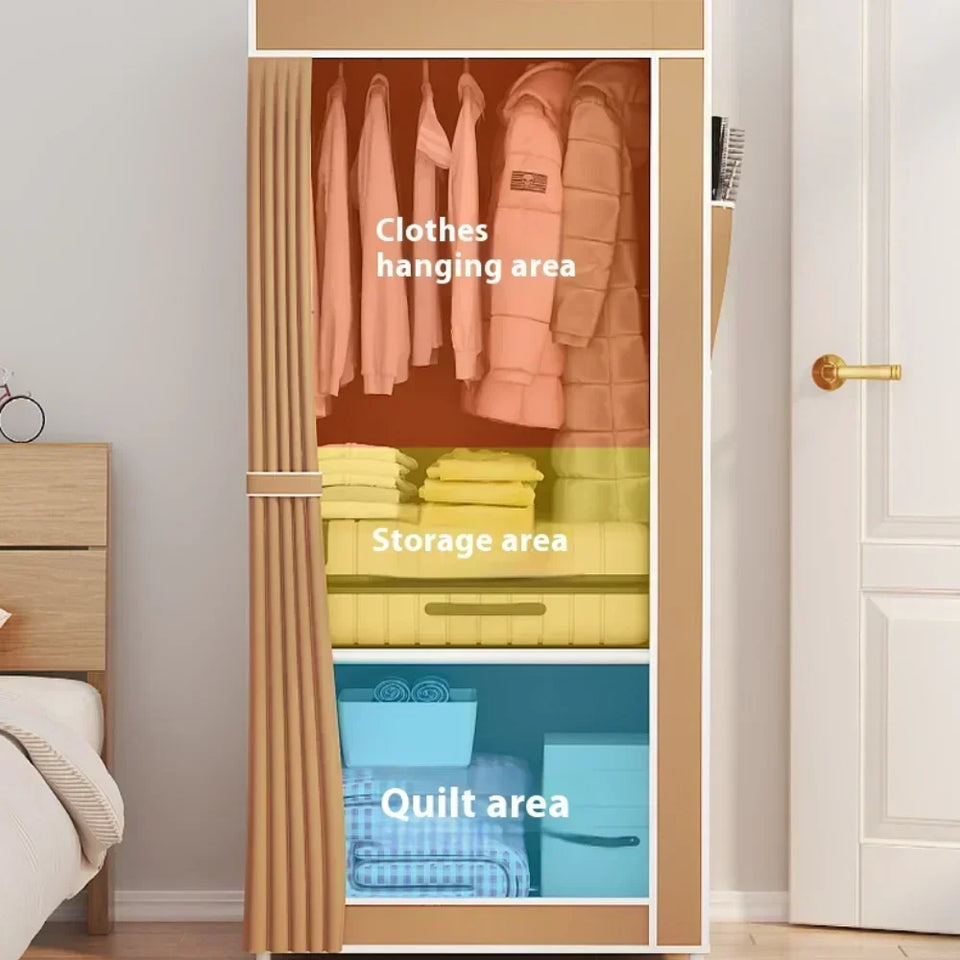 Simple Bedroom Closet Household Simple Assembly Cloth Closet Storage Closet Storage 5 Colors Simple Organizer Dustproof Foldable