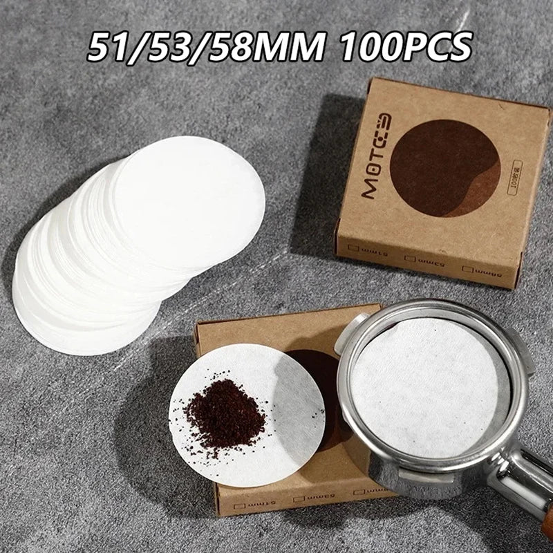 Coffee Filter Paper 51mm 53mm 58mm Round Disposable Secondary Water Filter Papers Espresso Portafilter Accessories Barista Tools
