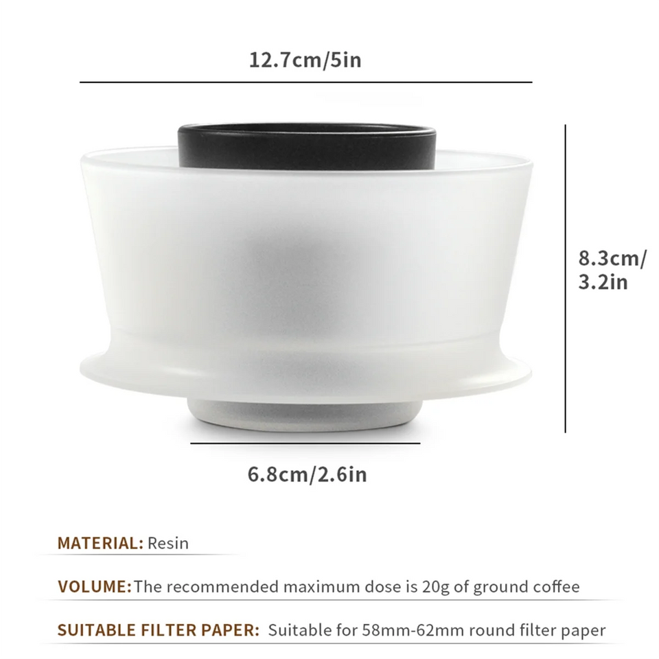 Coffee Brewer Cup Detachable Espresso Coffee Filter Cup with Filter Papers Compatible for Hoop Coffee Brewer-A70Z