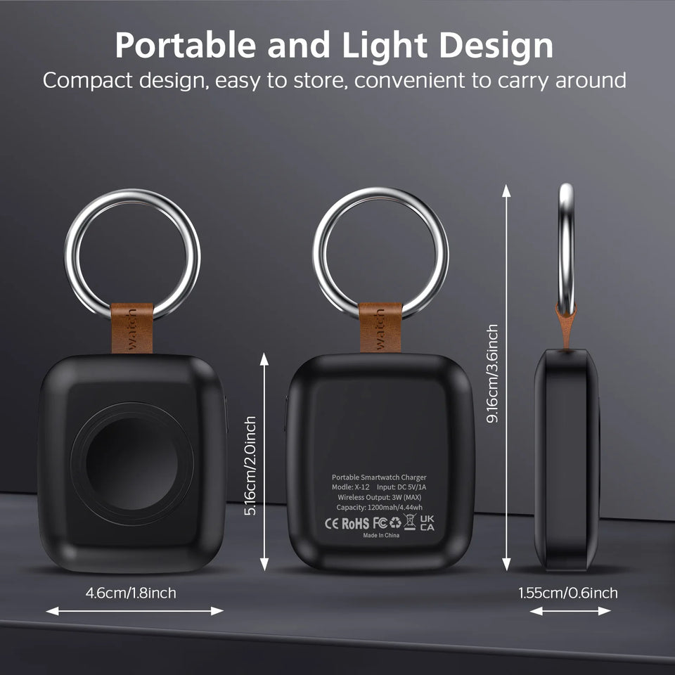 Oneplus 1200mAh Mini Wireless Charger watch charging For Galaxy Watch 7 8 Portable Power Bank Charging Classic Charger Keychain