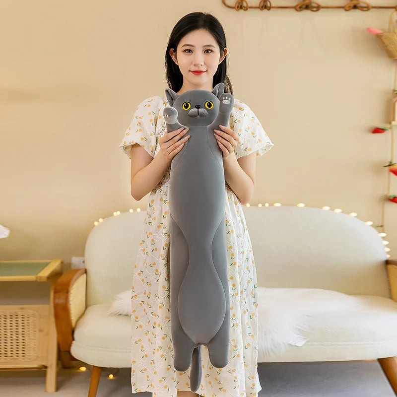 15 Styles 50-150cm Long Cat Plush Toys Stuffed Soft Pause Office Dog Doll Bed Sleepping Pillow Home Decor Birthday Girls Gifts