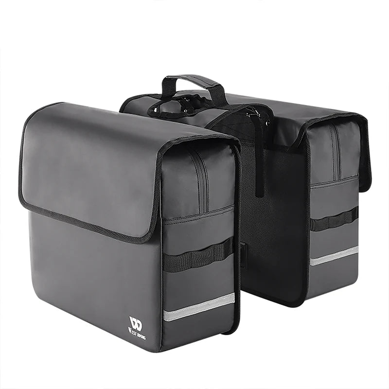 WEST BIKING Bicycle Bag 36L Multifunctional Saddle Bag Waterproof MTB Bike Rack Bag Travel 2 In 1 Big Capacity Bicycle Rear Bag