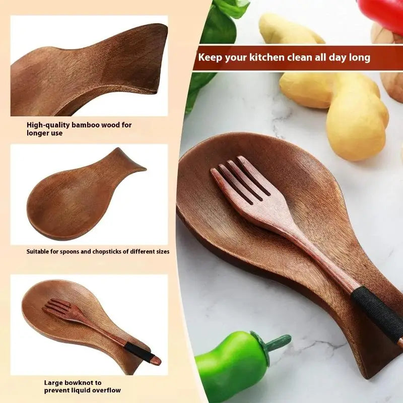 Tray Spoon Pad Cooking Spatula Tableware Holder Wooden Spoon Holder Wooden Spoon Rack Household And Commercial Spoon