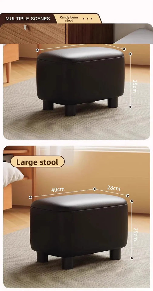 Shoe Cabinets Shoe Stool Upholstered Shoe Bench Storage Ottoman Seat Entryway Hallway Living Room Soft Padded Faux Leather