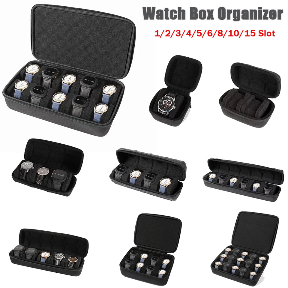 Watch Box Organizer Watch Travel Case Portable Storage Watch Display Holder for Wristwatches and Smart Watches Men Women Gift
