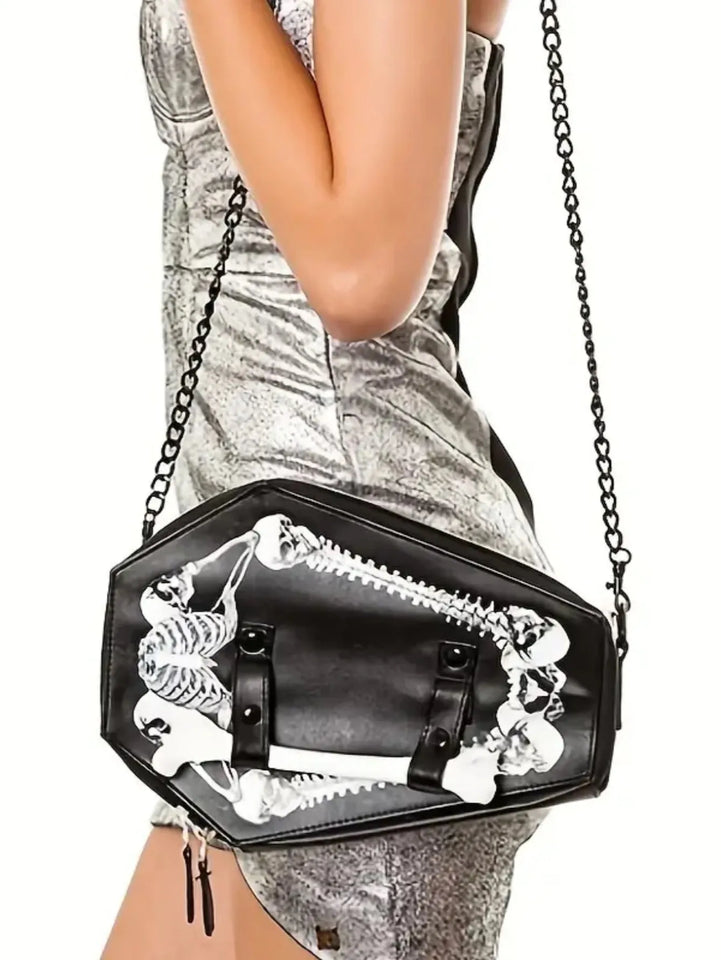 Vampire Coffin Purse Coffin Gothic Punk Handbag Halloween Shoulder Bag Ladies Crossbody Birthday Gift