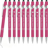 10 pcs Bulk Custom Pens Personalized with Name Engraved Text/Logo Stylus Tip Black Ink Options for Events & Promotions 10/1 pcs