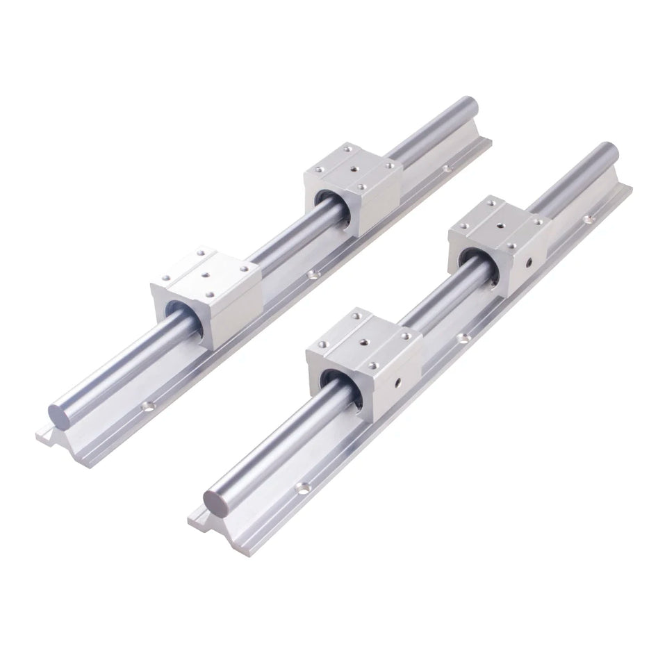 2set Linear Rail SBR12 SBR16 SBR20 300 500 600 700 800 1000mm 1200 1500mm 2pcs Linear Guide + 4pcs SBR-UU Blocks for CNC Part