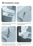 Bidet Attachment Ultra-Slim Toilet Seat Attachment Dual Nozzle Bidet Adjustable Water Pressure Non-Electric Ass Sprayer