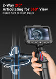 Two-Way Articulating Borescope Camera with Light: 3.9mm/6mm Industrial Endoscope Inspection Camera with Automotive Inspection