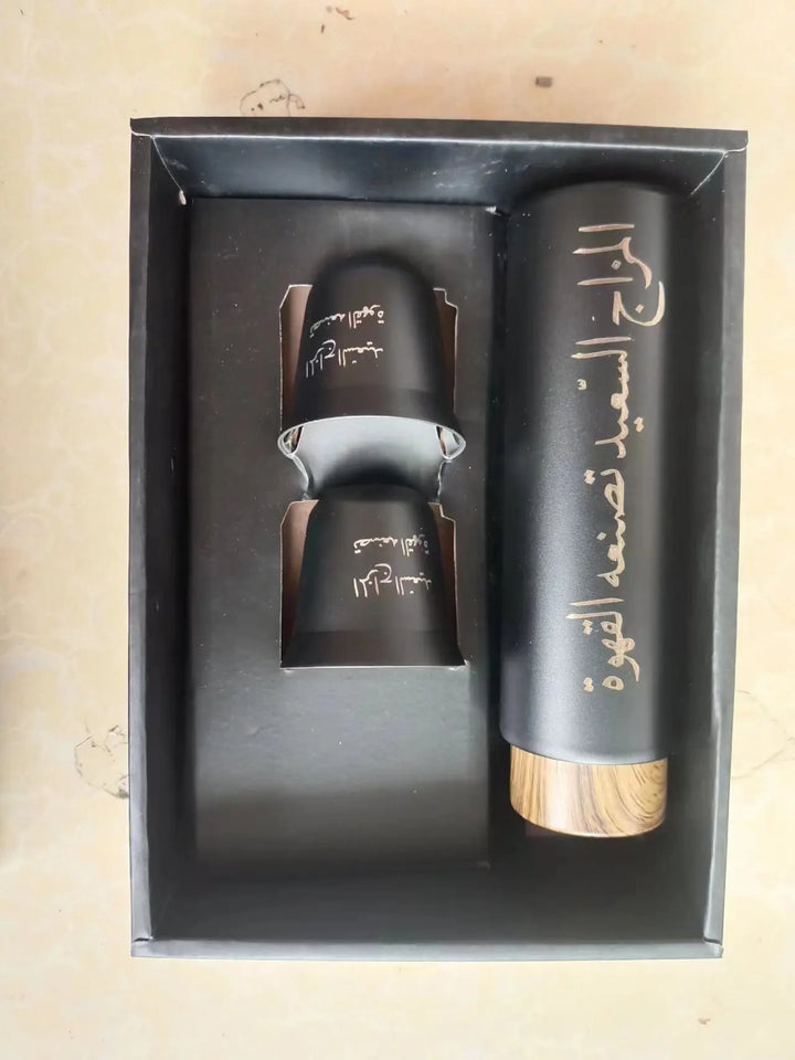 400ML Thermos +80ml Mug Customiszed  the Name in Arabic Script Tea Set  for Party  Birthday Wedding