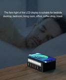 100W USB PD QC Charger Adapter Wireless Charger 6 Ports Fast Charging Station for IPhone 14 13 12 Pro Max IPad, Samsung Huawei