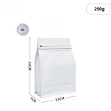 StoBag 50pcs 250g Coffee Beans Packaging Bag with Valve Aluminum Foil Heat Sealing for Powder Tea Nuts Storage Reusable Pouch