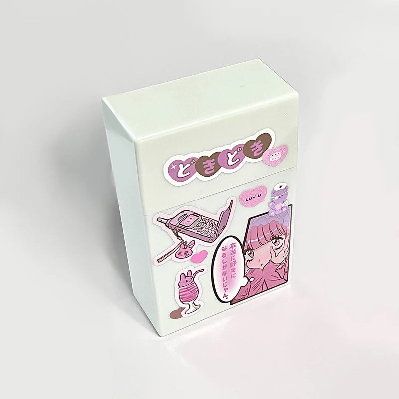 INS White 3 inch Korean Photocard Storage Box Photo Small Card Organizer Storage Case Desk Organizer Box School Stationery