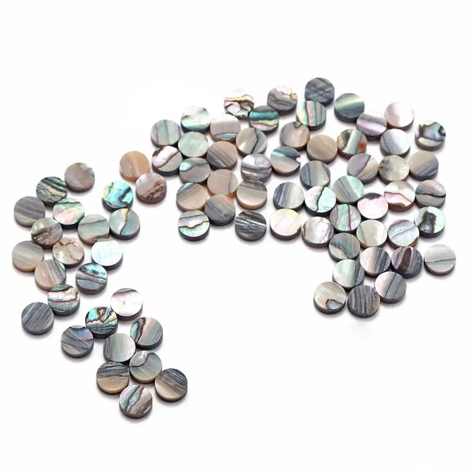 Parts White Colourful Guitar Fretboard Fingerboard Pearl Shell Dots Punctuation Point Abalone Dots Abalone Inlay Dots