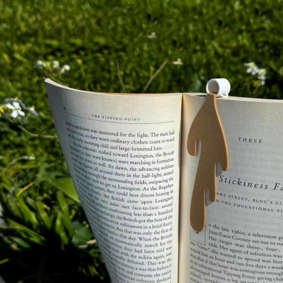 Funny Bookmark Spilled Coffee Bookmark Corner Marker Gift for Kid Students Reading Bookmarks