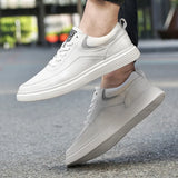 Genuine Leather Men Skateboard Shoes Youth Sneakers Designer Brand Vulcanize Footwear Fashion Male Casual Shoes New Trend Flats