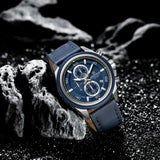 NAVIFORCE Waterproof Watches for Men Original Brand Luxury Leather Men's Quartz Wristwatch Fashion Military Chronograph Male