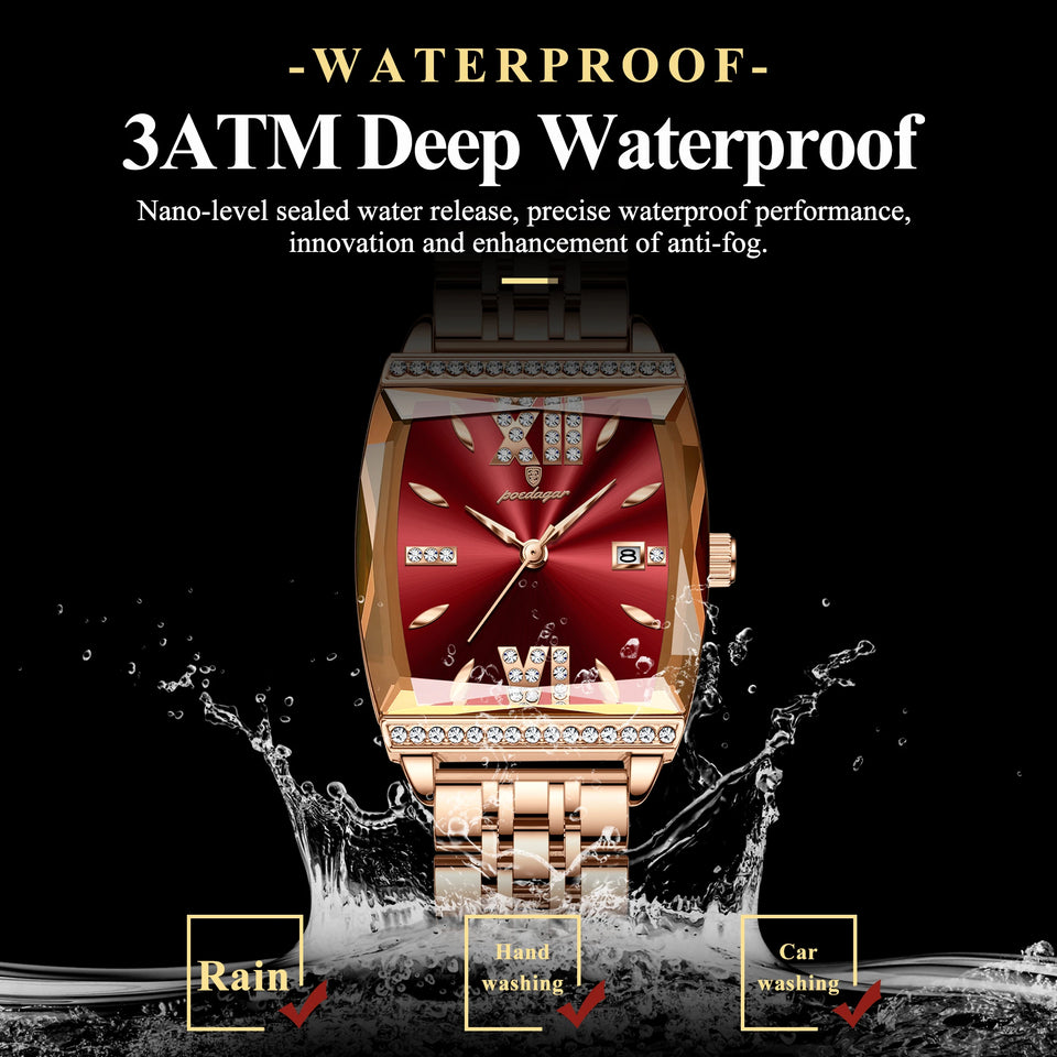POEDAGAR Fashion Watch For Woman High Quality Waterproof Date Elegant Ladies Watch Stainless Steel Original Women Quartz Watches
