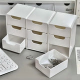 Mini Storage Box Small Drawer Storage Box Layered Grid Drawer Style Storage Box Tier Desk Organizer With Drawers