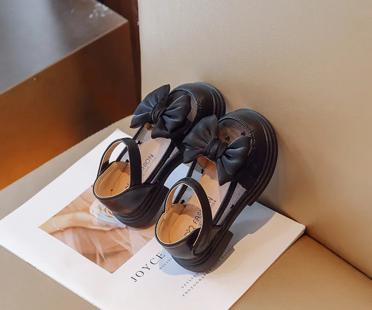 Girl Walking Shoes for Baby Girls Soft Bottom Casual Shoes Spring Autumn Bow Round Toe Princess Dress Soft Sole Non-slip Shoes