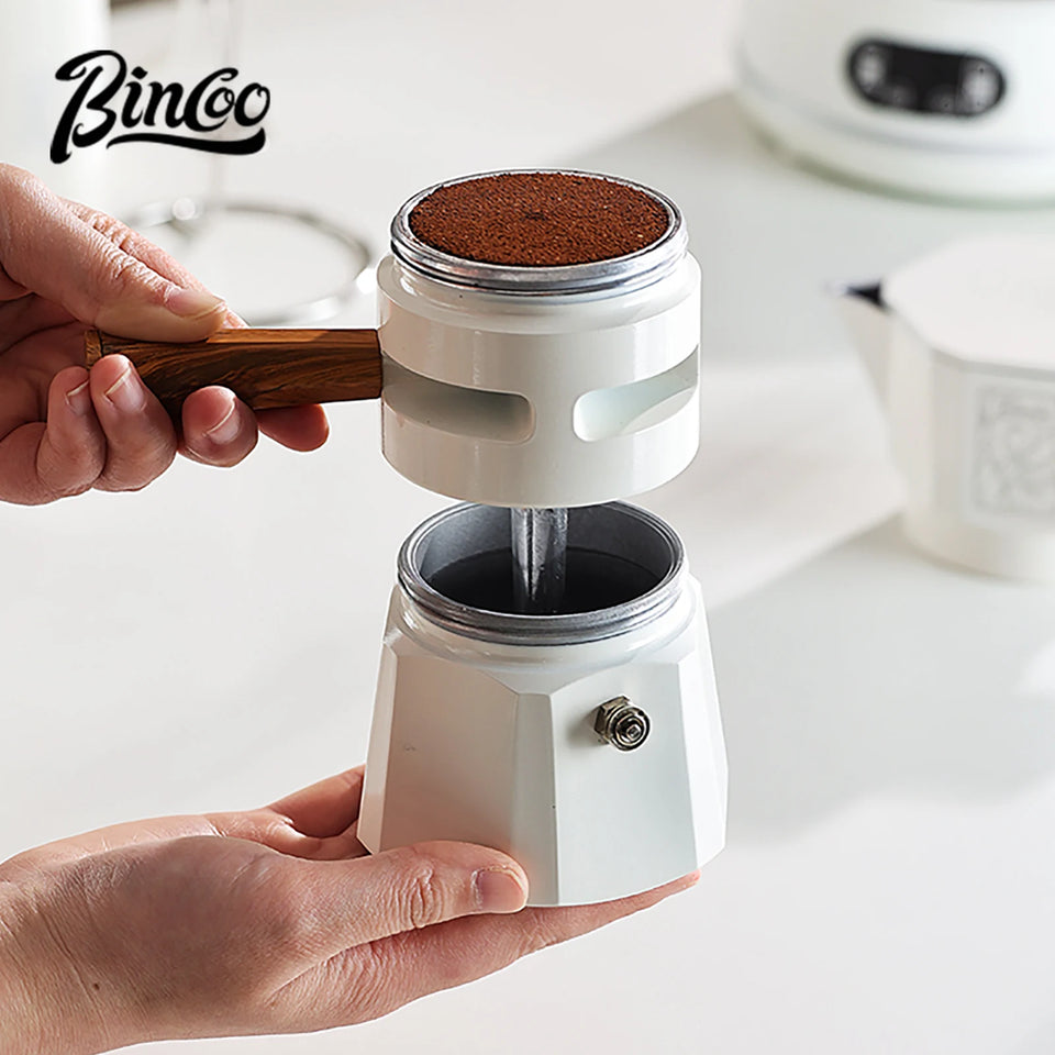 Bincoo Dual Valve Moka Pot Espresso Machine Thermostatic Extraction Coffee Moka Pot Hand Brewed Coffee Pot Barista Accessories
