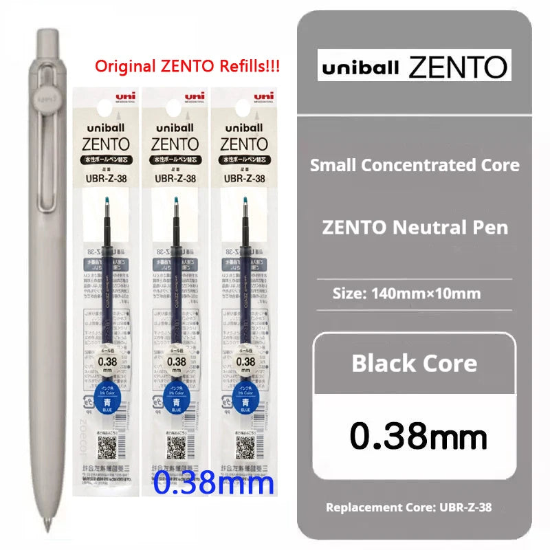 Uni-ball ZENTO Click Gel Pen,0.38/0.5/0.7mm Various Colors Water-based pen With Ergonomic Grip Smooth Writing for School&Office
